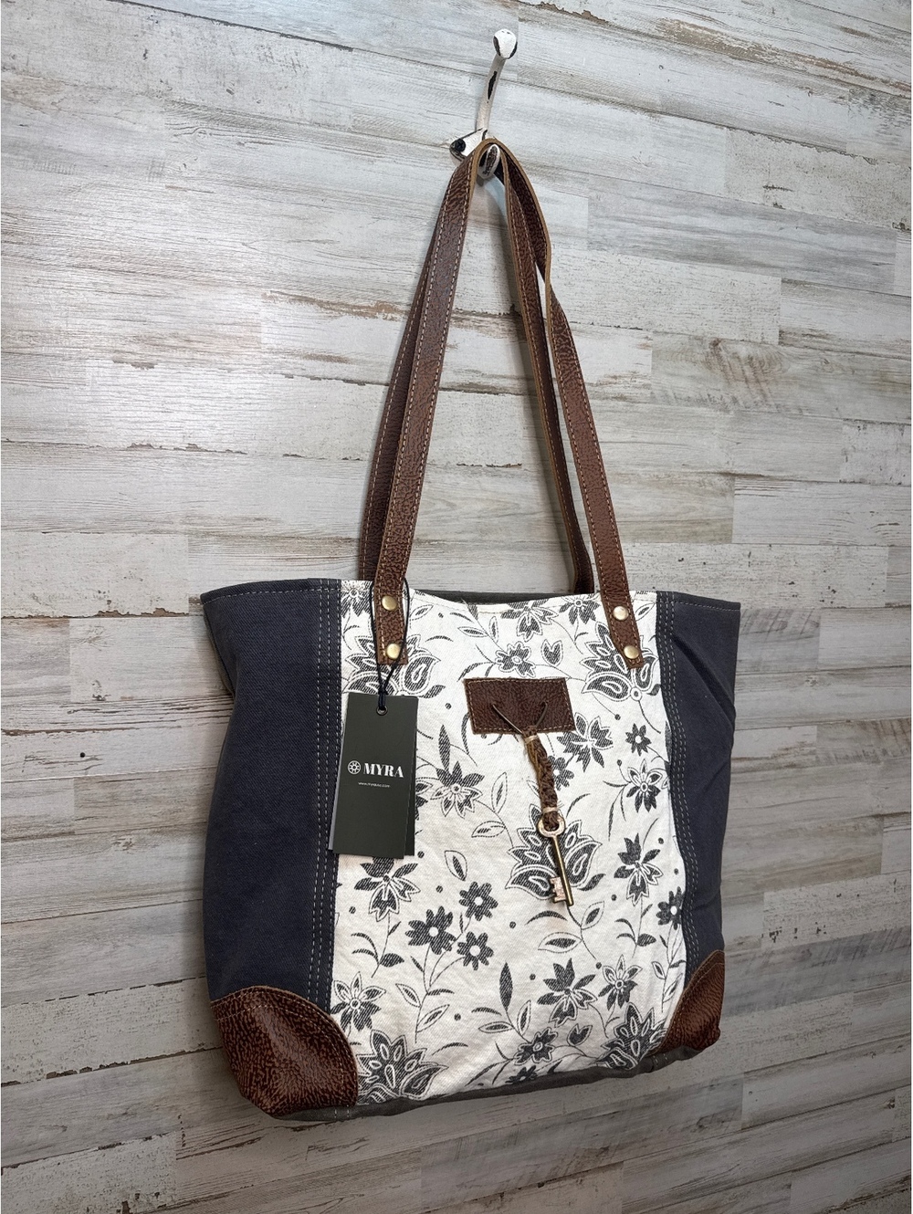 Myra Bag Abstract Key Tote Bag S-1456 - Picture 2 of 9